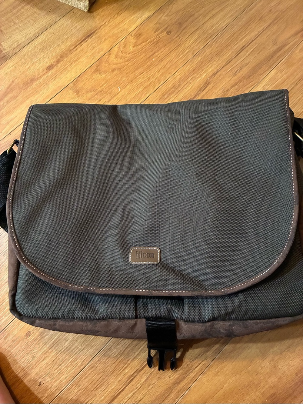 ICON Men's Messenger Bag in Brown and Dark Brown